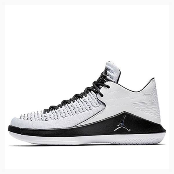 Air Jordan 32 Barbati Nike Low Adidași Albi Negrii | JD-985PU