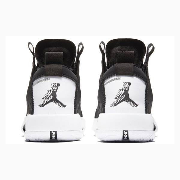 Air Jordan 34 Barbati Nike Metallic Silver Ghete Baschet Negrii Albi | JD-518UG