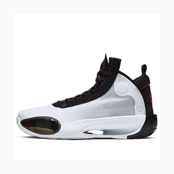 Air Jordan 34 Dama Nike (GS) BQ3384 Ghete Baschet Negrii Albi Rosii | JD-523DY