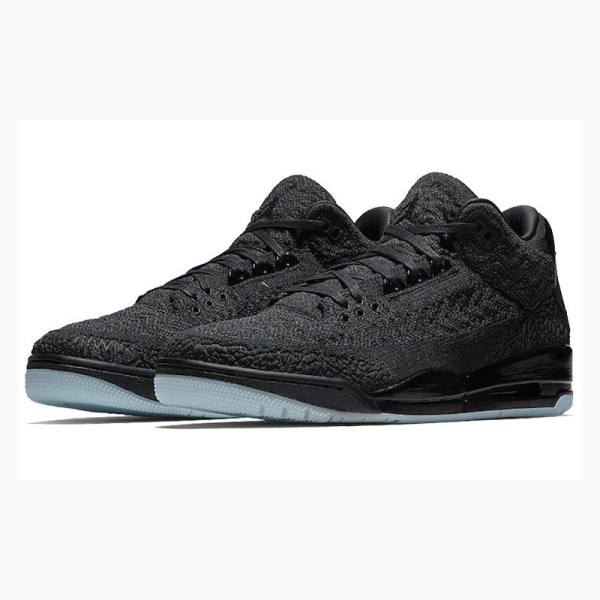 Air Jordan 3 Barbati Nike Flyknit Anthracite Ghete Baschet Negrii | JD-560WZ