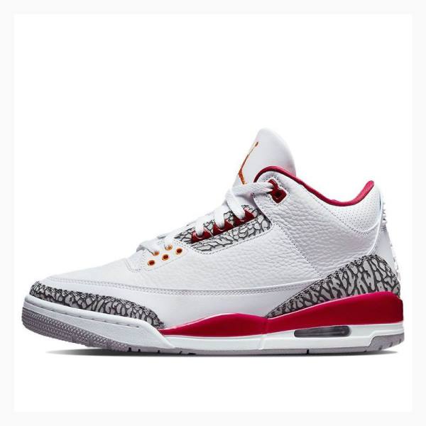 Air Jordan 3 Barbati Nike Retro Cardinal Ghete Baschet Albi Rosii | JD-532EO