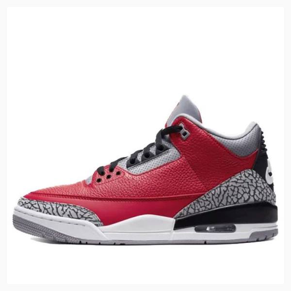 Air Jordan 3 Barbati Nike Retro SE Unite Fire Ghete Baschet Rosii Gri | JD-824PN