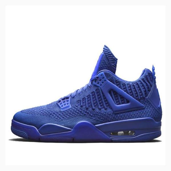 Air Jordan 4 Barbati Nike Flyknit Hyper Royal Ghete Baschet Albastri | JD-629YX