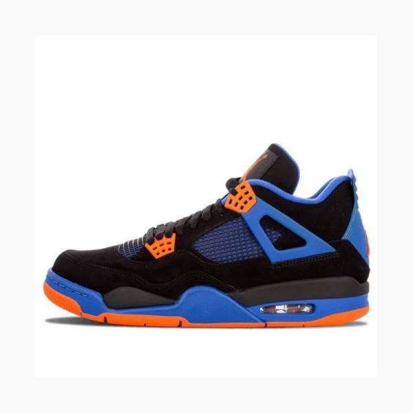 Air Jordan 4 Barbati Nike Retro Cavs Ghete Baschet Negrii Portocalii Albastri | JD-152EG