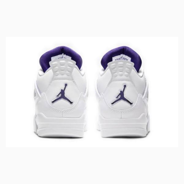 Air Jordan 4 Barbati Nike Retro Metallic Pack Ghete Baschet Albi Violet | JD-729RY