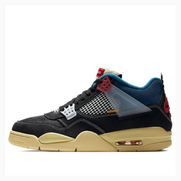 Air Jordan 4 Barbati Nike Retro Union Off Noir Ghete Baschet Negrii Albastri | JD-237JU