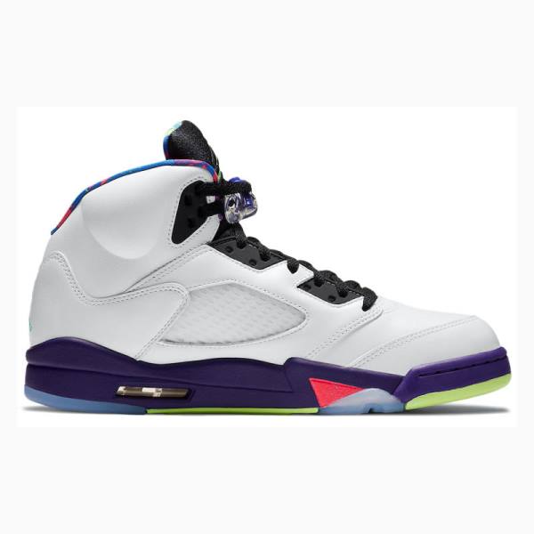 Air Jordan 5 Barbati Nike Retro Alternate Bel-Air Ghete Baschet Albi Violet | JD-679LF