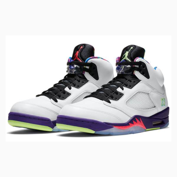 Air Jordan 5 Barbati Nike Retro Alternate Bel-Air Ghete Baschet Albi Violet | JD-679LF