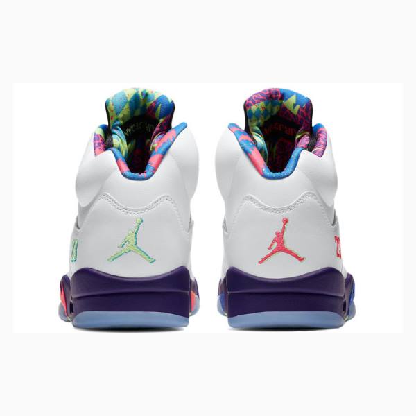 Air Jordan 5 Barbati Nike Retro Alternate Bel-Air Ghete Baschet Albi Violet | JD-679LF