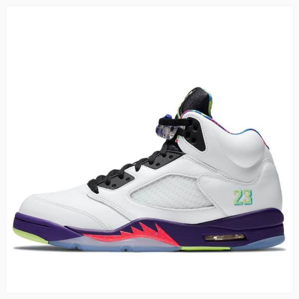 Air Jordan 5 Barbati Nike Retro Alternate Bel-Air Ghete Baschet Albi Violet | JD-679LF