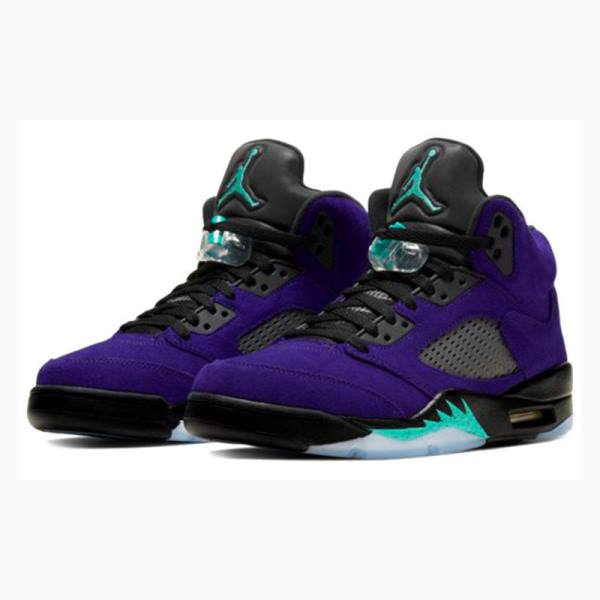 Air Jordan 5 Barbati Nike Retro Alternate Grape Ghete Baschet Violet Negrii | JD-821QC