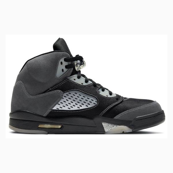 Air Jordan 5 Barbati Nike Retro Anthracite Ghete Baschet Negrii Gri | JD-736PB