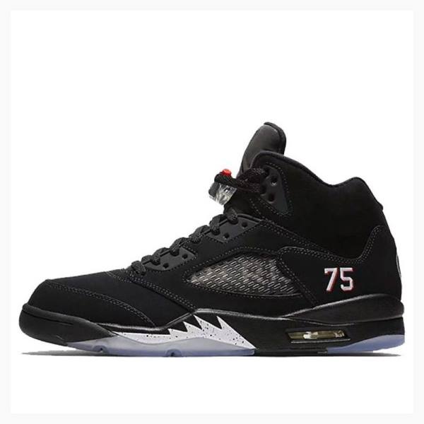 Air Jordan 5 Barbati Nike Retro BCFC PSG Paris Saint-Germain Ghete Baschet Negrii | JD-984IW