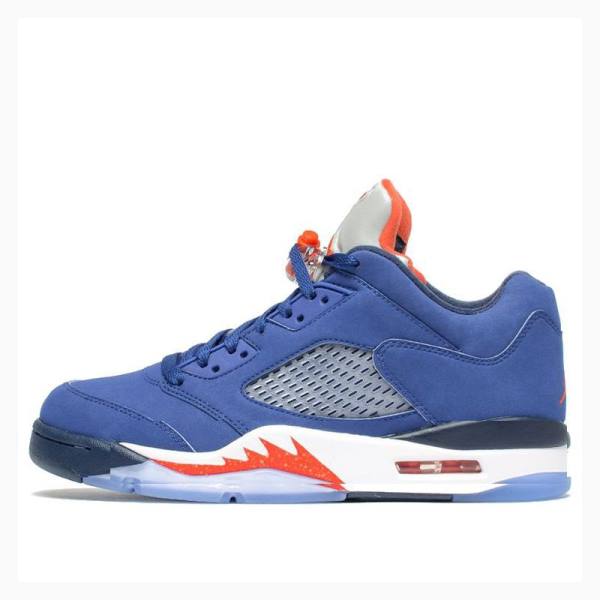 Air Jordan 5 Barbati Nike Retro Low Knicks Adidași Albastri | JD-850YB