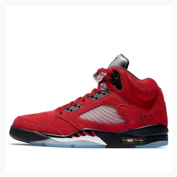 Air Jordan 5 Barbati Nike Retro Raging Bull Ghete Baschet Rosii Negrii | JD-514ZE