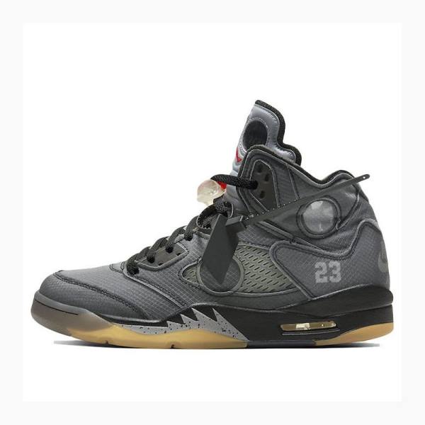 Air Jordan 5 Barbati Nike Retro SP Ghete Baschet Negrii Gri | JD-246BR