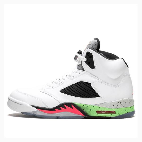 Air Jordan 5 Barbati Nike Retro Space Jam Ghete Baschet Albi Rosii Verzi | JD-035MZ