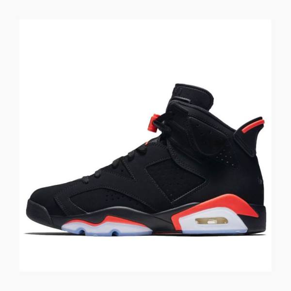 Air Jordan 6 Barbati Nike Retro Black Infrared Ghete Baschet Negrii Rosii | JD-017WX