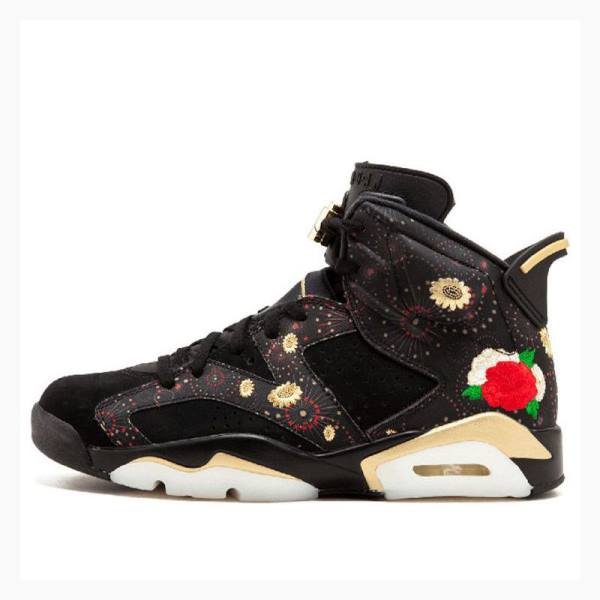 Air Jordan 6 Barbati Nike Retro CNY Chinese New Year Ghete Baschet Negrii | JD-912TD