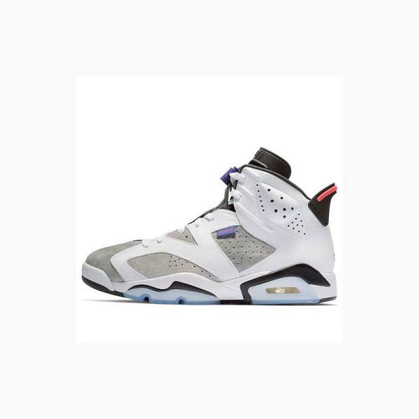 Air Jordan 6 Barbati Nike Retro LTR Flint Ghete Baschet Albi Gri Negrii | JD-809DV