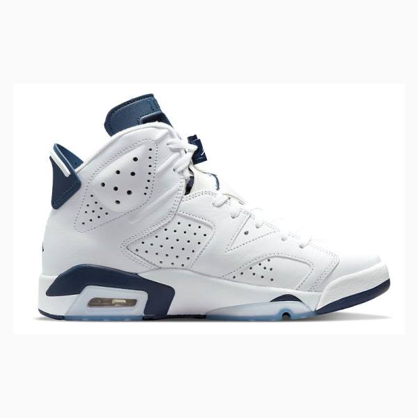 Air Jordan 6 Barbati Nike Retro Midnight Ghete Baschet Albi Bleumarin | JD-562QT