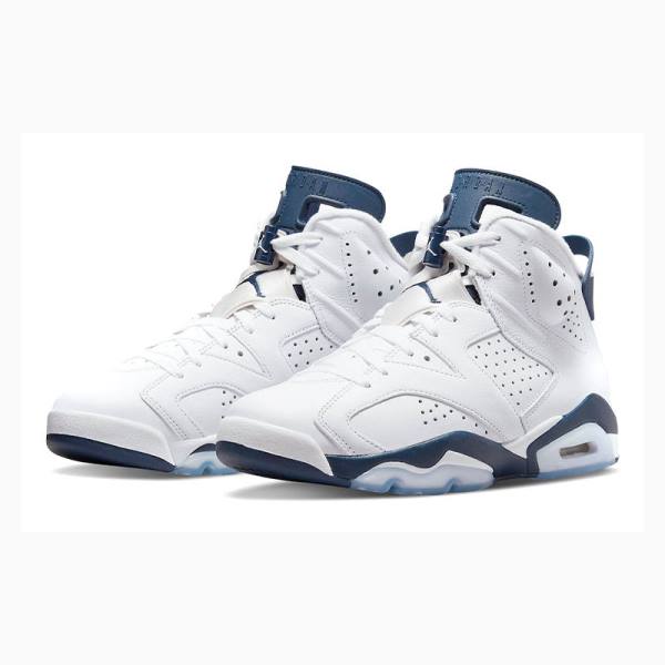 Air Jordan 6 Barbati Nike Retro Midnight Ghete Baschet Albi Bleumarin | JD-562QT