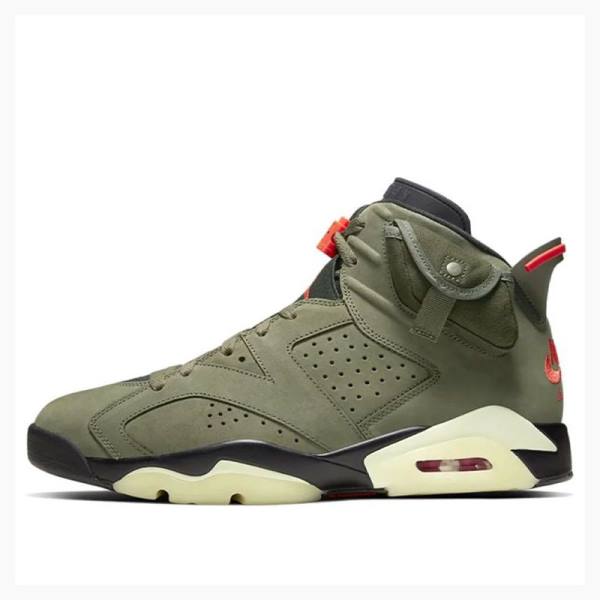 Air Jordan 6 Barbati Nike Retro SP Travis Scott – Medium Ghete Baschet Masline Verzi | JD-485VD