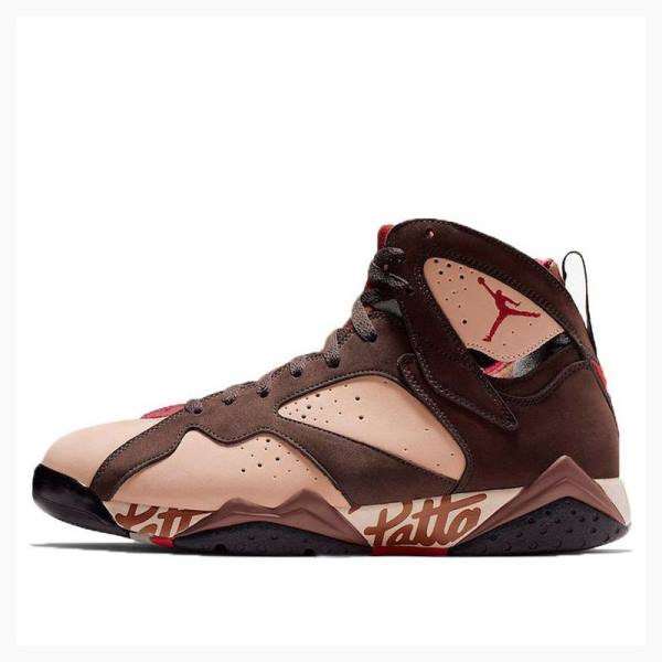 Air Jordan 7 Barbati Nike Retro Patta - Shimmer Ghete Baschet Maro | JD-325IE