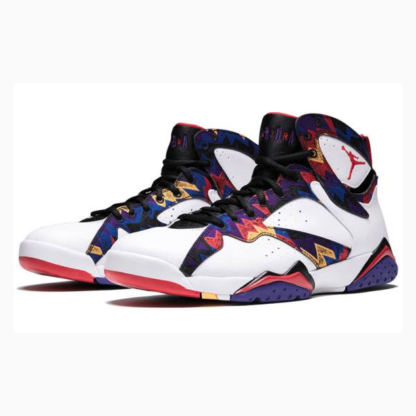 Air Jordan 7 Barbati Nike Retro Pulovere Ghete Baschet Albi Colorati | JD-165KA