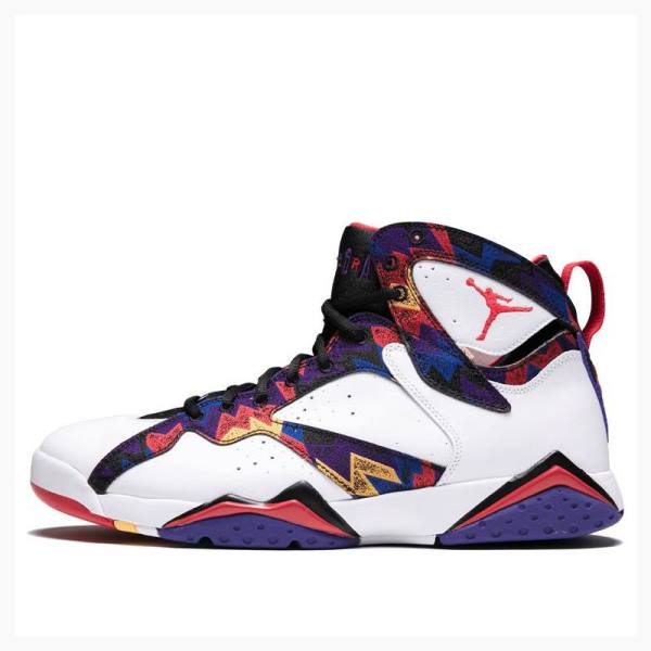 Air Jordan 7 Barbati Nike Retro Pulovere Ghete Baschet Albi Colorati | JD-165KA