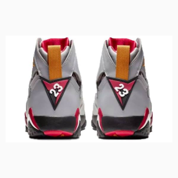 Air Jordan 7 Barbati Nike Retro Reflective Cardinal Ghete Baschet Argintii | JD-391RC