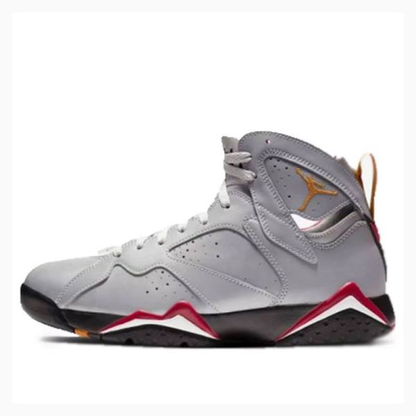 Air Jordan 7 Barbati Nike Retro Reflective Cardinal Ghete Baschet Argintii | JD-391RC