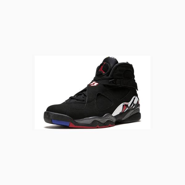 Air Jordan 8 Barbati Nike Retro Playoffs Ghete Baschet Negrii Albi Rosii | JD-510DU