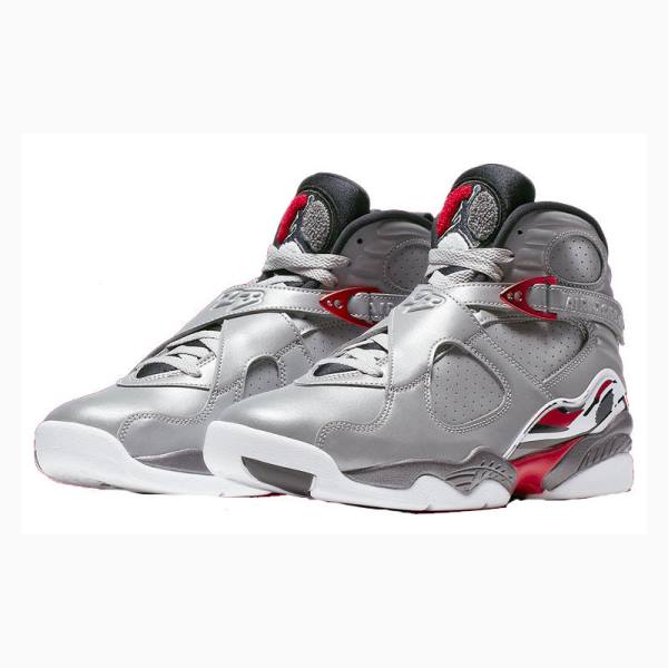 Air Jordan 8 Barbati Nike Retro Reflective Bugs Bunny Ghete Baschet Argintii | JD-207AC