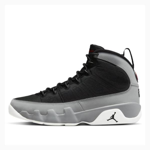 Air Jordan 9 Barbati Nike Particle Ghete Baschet Negrii Gri | JD-019VY