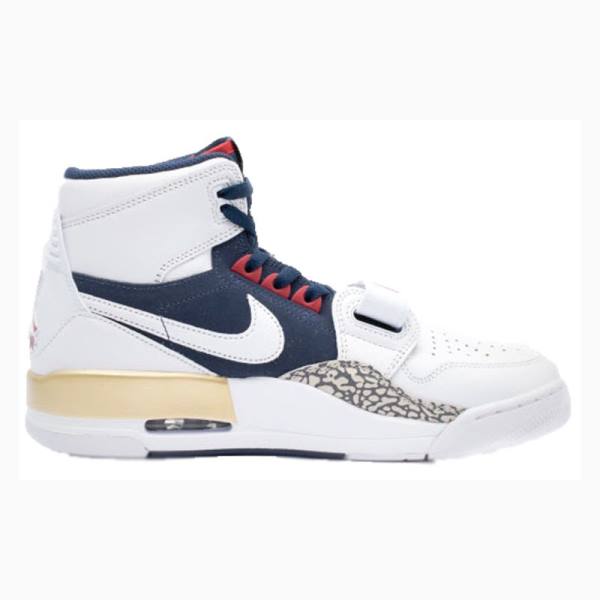 Air Jordan Barbati Nike Legacy 312 Dream Team Ghete Baschet Albi Bleumarin | JD-930KE