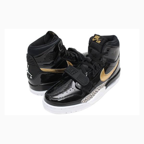 Air Jordan Barbati Nike Legacy 312 Ghete Baschet Negrii Aurii | JD-324GC