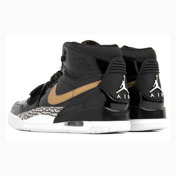 Air Jordan Barbati Nike Legacy 312 Ghete Baschet Negrii Aurii | JD-324GC