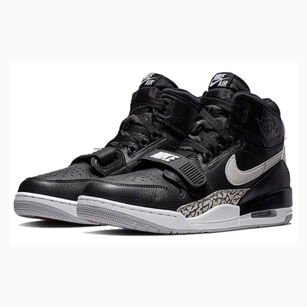 Air Jordan Barbati Nike Legacy 312 Ghete Baschet Negrii Albi | JD-506ZF