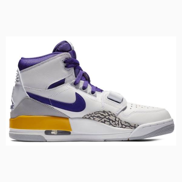 Air Jordan Barbati Nike Legacy 312 Lakers Ghete Baschet Albi Violet | JD-269DA