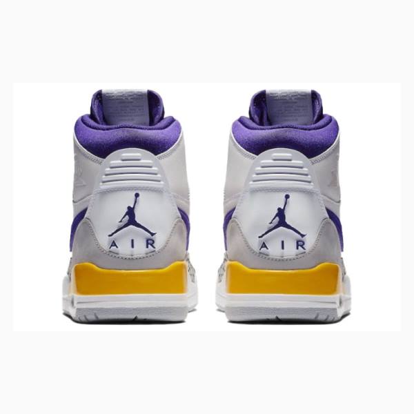 Air Jordan Barbati Nike Legacy 312 Lakers Ghete Baschet Albi Violet | JD-269DA