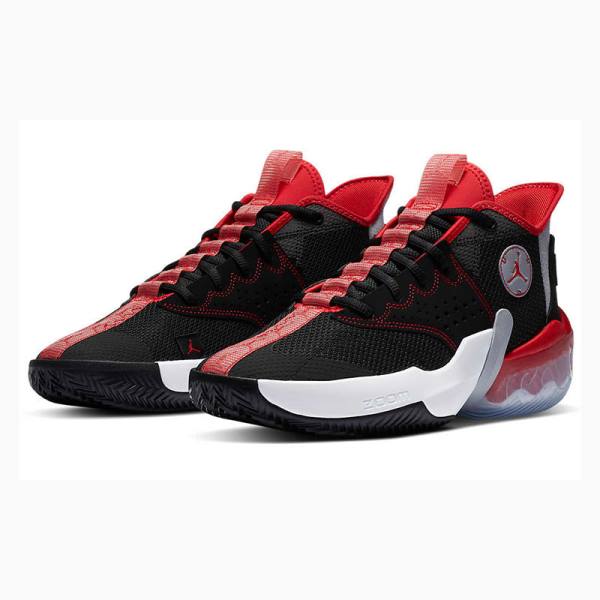 Air Jordan Barbati Nike React Elevation PF Ghete Baschet Negrii Albi Rosii | JD-750QL