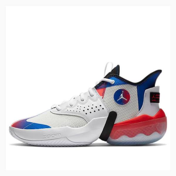 Air Jordan Barbati Nike React Elevation PF Ghete Baschet Rosii Negrii Albastri | JD-860KJ