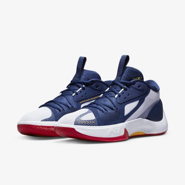 Air Jordan Barbati Nike Zoom Separate Bleumarin Albi Rosii Aurii | NK895XWY