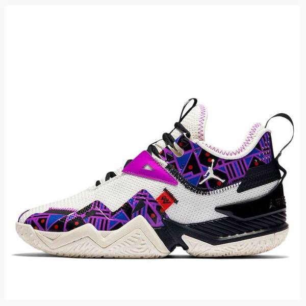 Air Jordan Dama Nike Westbrook One Take Quai 54 Ghete Baschet Albi Negrii Violet | JD-412PT